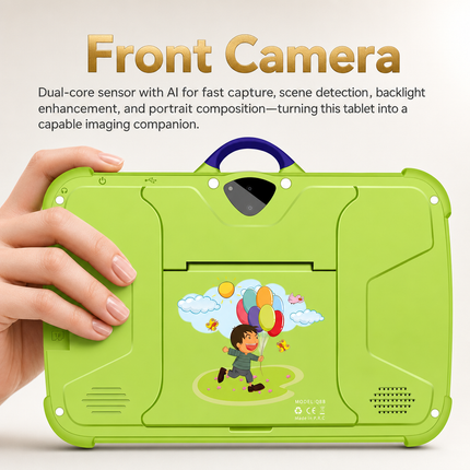 Tablette Enfant 7 Pouces Android 13 – 4GB RAM, 64GB ROM, Caméras Doubles, Cadeau Idéal pour les Enfants