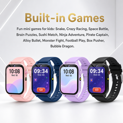 Montre intelligente pour enfant avec caméra HD, écran tactile 1,83 po, jeux, suivi du sommeil et podomètre