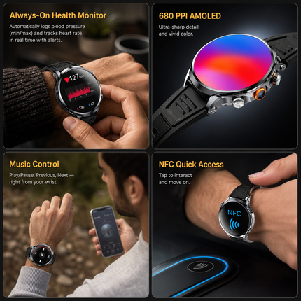 Reloj inteligente 4G AMOLED de 1,95" con GPS, Wi-Fi, cámara de 8 MP y seguimiento de actividad, batería de 1880 mAh, 16 GB + 256 GB de RAM, cámara de 8 MP, GPS, Wi-Fi, descarga de aplicaciones de Google, monitor de frecuencia cardíaca.
