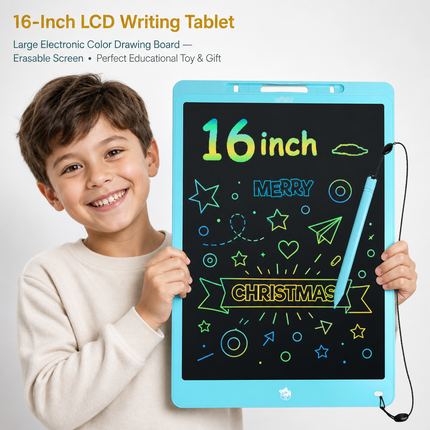 Tablette d’écriture LCD 16 pouces – Ardoise électronique effaçable pour dessin et apprentissage dès 3 ans