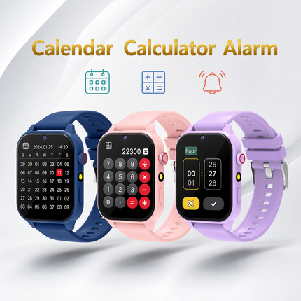 Montre intelligente pour enfant avec caméra HD, écran tactile 1,83 po, jeux, suivi du sommeil et podomètre
