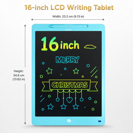 Tablette d’écriture LCD 16 pouces – Ardoise électronique effaçable pour dessin et apprentissage dès 3 ans