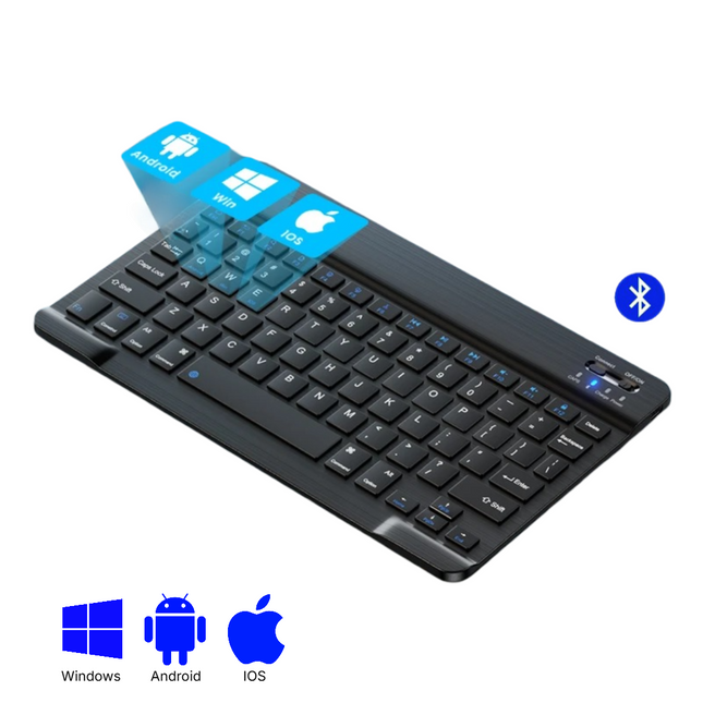 Clavier Sans Fil Bluetooth 78 Touches – Mini Clavier Portable Compatible Android, iOS, Windows, iPad, Tablette et PC