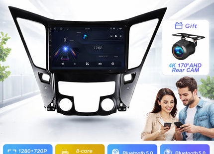 Autoradio Android 16 pour Hyundai Sonata 6 YF (2009-2014) – Écran Tactile IPS LED 9″ QLED – CarPlay & Android Auto – 8 Cœurs – RAM 2-12 Go / ROM 32-256 Go – GPS Intégré – DSP – 4G – WiFi – Plug and Play – Certification CE