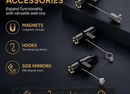 Endoscope Industriel 1M/5M/10M/20M/30M – Caméra d’Inspection 4,3″ – Double ou Simple Objectif – HD 1080p – IP67 Étanche – Borescope pour Contrôle Automobile, Plomberie, Canalisations – Batterie 2000 mAh