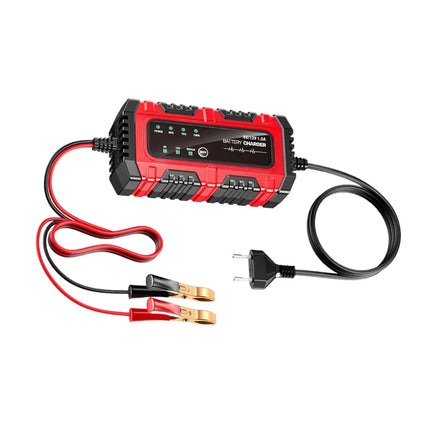 Chargeur de Batterie 6V/12V 1,5A – Mainteneur Automatique pour Moto, Voiture, Bateau – Tender Intelligent avec Protection Surchauffe et Court-Circuit – Technologie de Régénération par Impulsions – Tension Entrée 100-240V