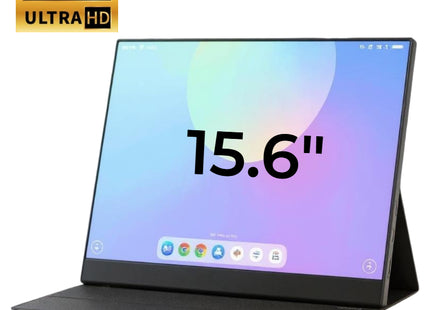 Écran Portable 4K 15,6" Moniteur USB-C/HDMI Couleurs 100% sRGB IPS, Luminosité 500 nits Parfait pour Mac/PC/Smartphone Gamers (Switch/PS5/Raspberry Pi) Télétravail