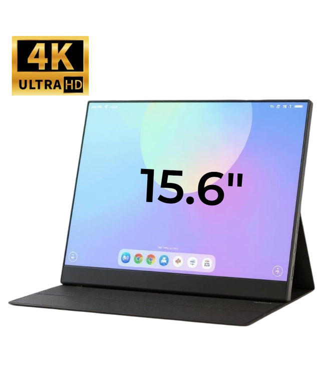 Écran Portable 4K 15,6" Moniteur USB-C/HDMI Couleurs 100% sRGB IPS, Luminosité 500 nits Parfait pour Mac/PC/Smartphone Gamers (Switch/PS5/Raspberry Pi) Télétravail