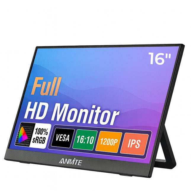 Écran Tactile Portable Anmite 16 Pouces 1200P HDR – Moniteur Gaming pour PC, Xbox, PS5, Switch et Téléphone