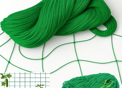 Treillis de Jardin Solide en Nylon – Filet de Support pour Plantes Grimpantes et Légumes – Mailles Carrées Résistantes