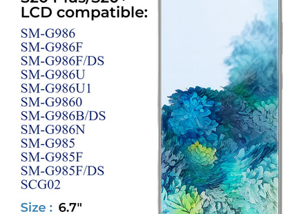 Écran Samsung S20 Plus 6.7" Super AMOLED – Remplacement LCD + Cadre + Digitizer – Compatible G985/G986