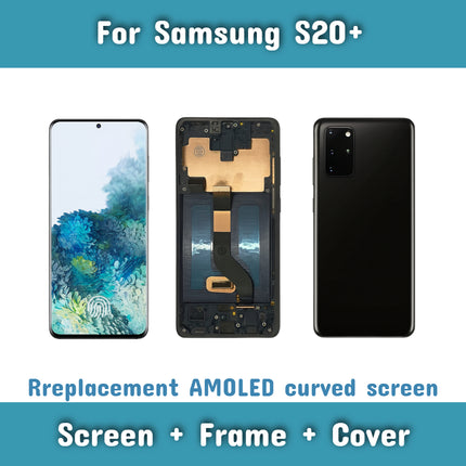 Samsung Galaxy S20+ G985F 6.7" Full AMOLED Screen - Assembled Kit with Frame and Cover - Black/Grey/White/Light Blue/Dark Blue - 6 Month Warranty