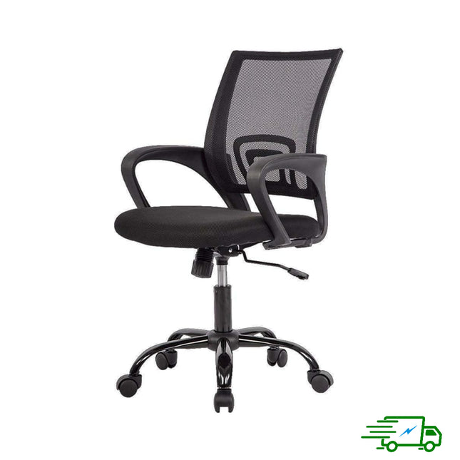 Fauteuil de Bureau Ergonomique BestOffice - Chaise de Bureau avec Support Lombaire, Dossier Mesh et Roulettes - Pour Mal de Dos - Certifiée BIFIMA - Réglable (Noir) Livraison Rapide