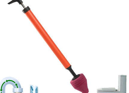 Déboucheur Toilette à Haute Pression - Pompe à Air Puissante et Réutilisable - Outil de Plomberie avec Poignée Ergonomique - Pour WC, Lavabos et Canalisations