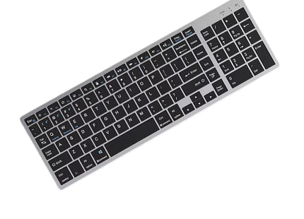 Clavier Sans Fil Bluetooth 5.0 & 2.4G – Mini Clavier Multimédia 102 Touches Ergonomique Compatible PC, Laptop, MacBook, iPad & Android