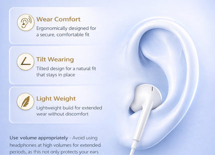 Écouteurs Filaire Type-C & Lightning Compatibles iPhone 8 à 17 Pro Max | Casque Intra-auriculaire avec ANC pour iPad, MacBook