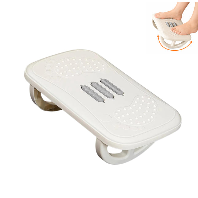 Repose-Pieds à Bascule pour Sous le Bureau – Repose-Jambes Ergonomique – Planche d’Équilibre – Tabouret Confortable pour Bureau, Maison et Étude – Plastique Durable – Assemblage Simple