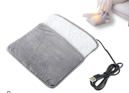 Electric Foot Warmer for Winter - Washable Plush USB Heating Pad for Cold Feet, Improves Sleep, Office, Sofa