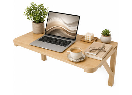 Table Murale Pliable en Bois Massif – Table à Manger / Bureau d’Ordinateur / Table d’Apprentissage – Tailles : 60×40 cm, 75×50 cm, 80×60 cm, 100×60 cm – Design Classique – Bois de Pin Naturel – Charge Jusqu’à 136 kg – Mécanisme à Dégagement Simple