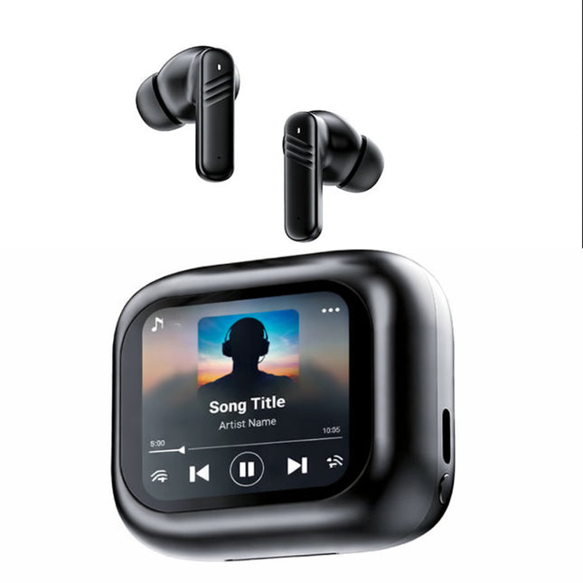 Écouteurs Bluetooth 5.4 avec ANC 35dB, Écran Tactile, IPX5 et HIFI Stéréo pour Sport Gaming et appels