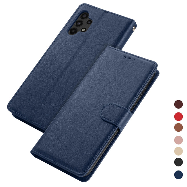 Coque Livret Cuir pour Samsung Galaxy A03, A03S, A10, A12, A13, A20E, A20S, A21S, A22, A31, A32, A33, A40, A41, A50, A51, A52, A53 4G/5G, A05S 5G - Étui de Protection Flip Poche Anti-Rayures