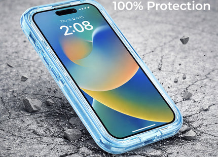 Funda híbrida 3 en 1 de alta protección y bolsillo a prueba de golpes | Funda para iPhone 16, 15, 14, 13, 12 y 11 Pro Max Plus | Carcasa de TPU + acrílico reforzado de grado militar