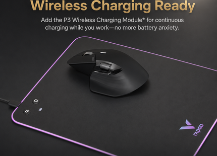 Souris Sans Fil Multi-Appareils Ergonomique MT760L/MT760M – 4000 DPI – Capteur Laser – 11 Boutons Programmables – Batterie 90 Jours – Recharge USB-C – Technologie M+ Cross-Computer – Charge Sans Fil Qi Compatible