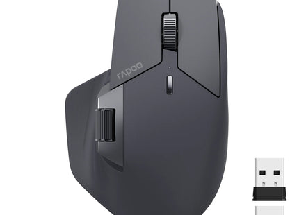 Souris Sans Fil Multi-Appareils Ergonomique MT760L/MT760M – 4000 DPI – Capteur Laser – 11 Boutons Programmables – Batterie 90 Jours – Recharge USB-C – Technologie M+ Cross-Computer – Charge Sans Fil Qi Compatible