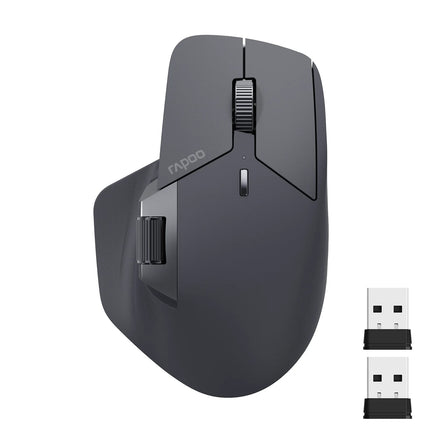 Multi-Device Ergonomic Wireless Mouse MT760L/MT760M – 4000 DPI – Laser Sensor – 11 Programmable Buttons – 90-Day Battery Life – USB-C Recharge – M+ Cross-Computer Technology – Qi Wireless Charging Compatible